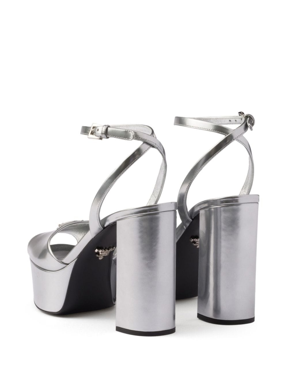 115mm leather platform sandals - 3