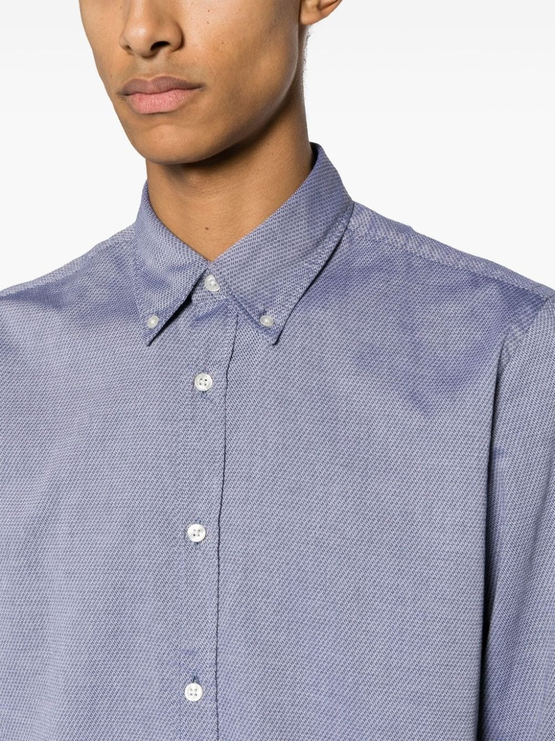 pattern-jacquard cotton shirt 5