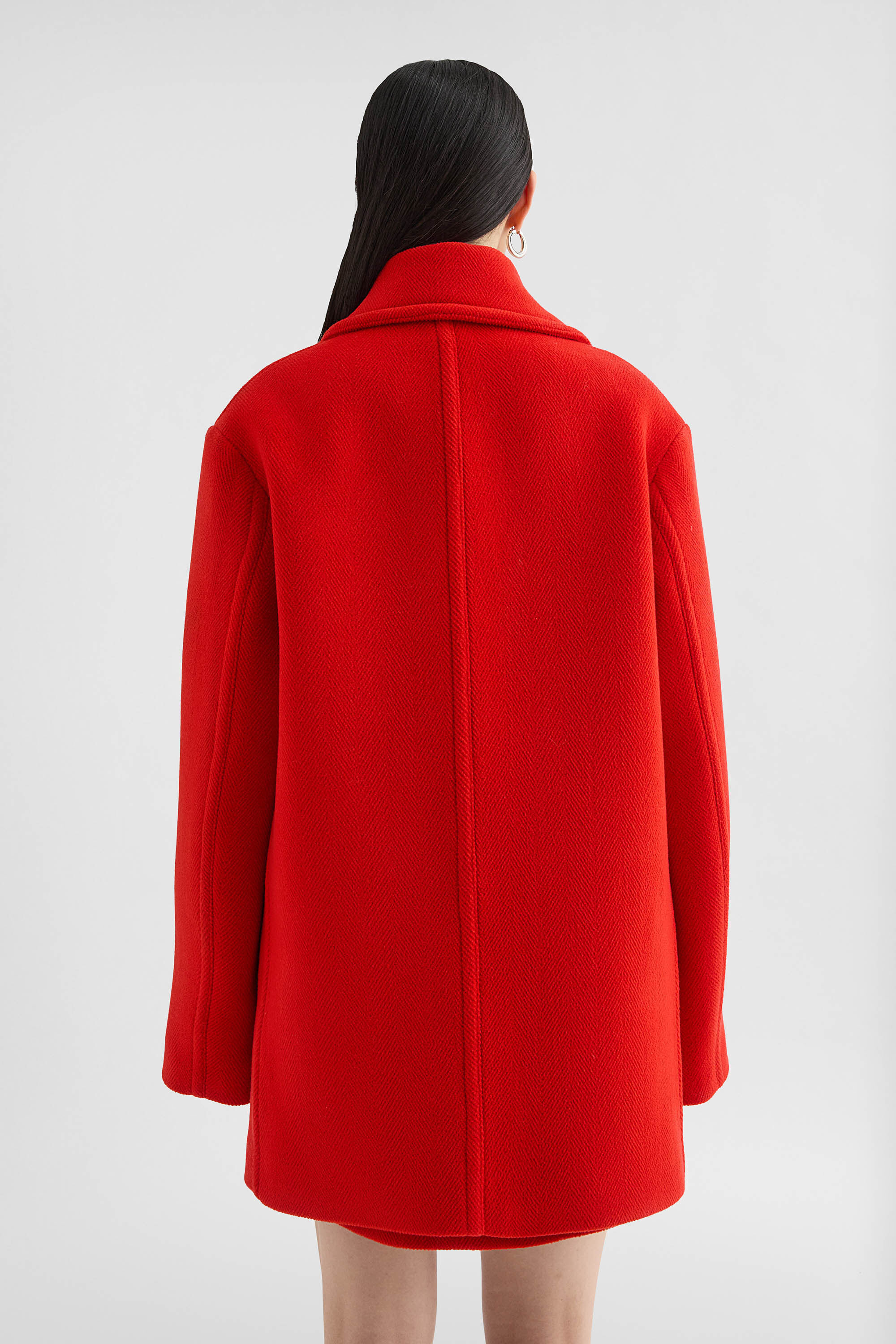 Wool Chevron Coat - 2