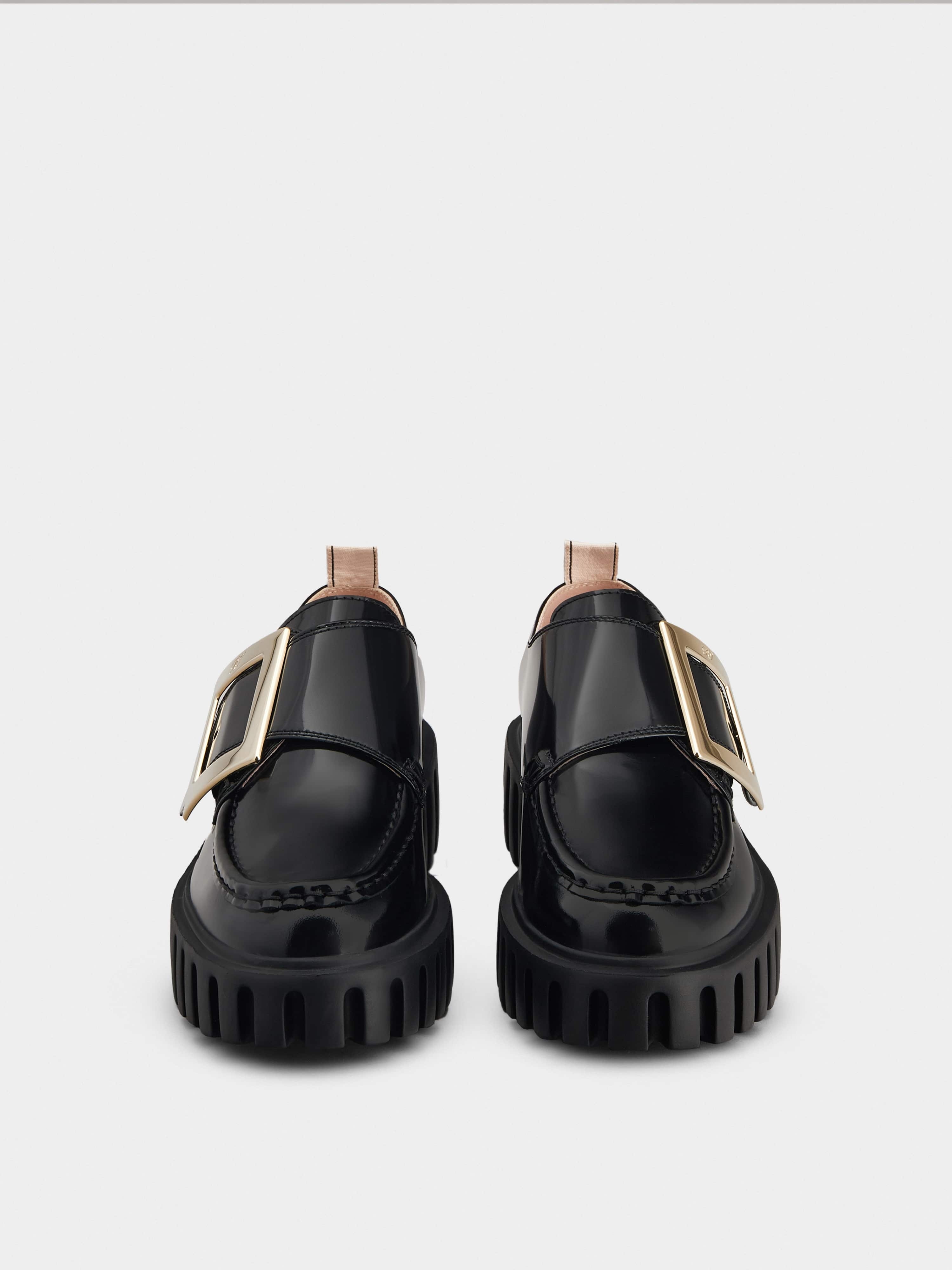 Viv' Go-Thick Metal Buckle Loafers in Leather - 4