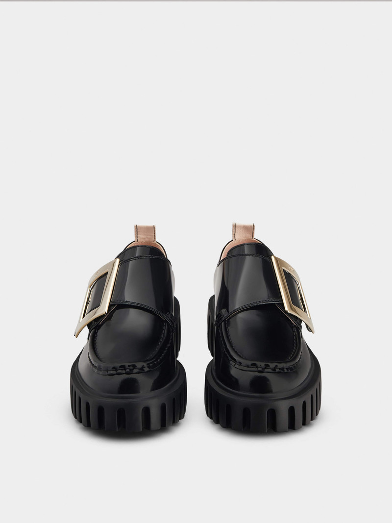 Viv' Go-Thick Metal Buckle Loafers in Leather 4
