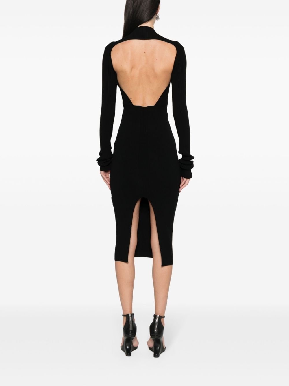 Column knitted midi dress - 4