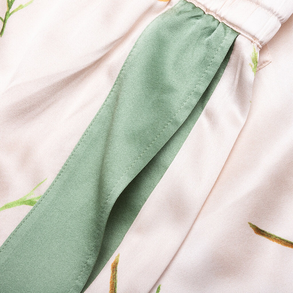 COLOR BLOCK SILK SHORTS - POPPY IVORY - 3