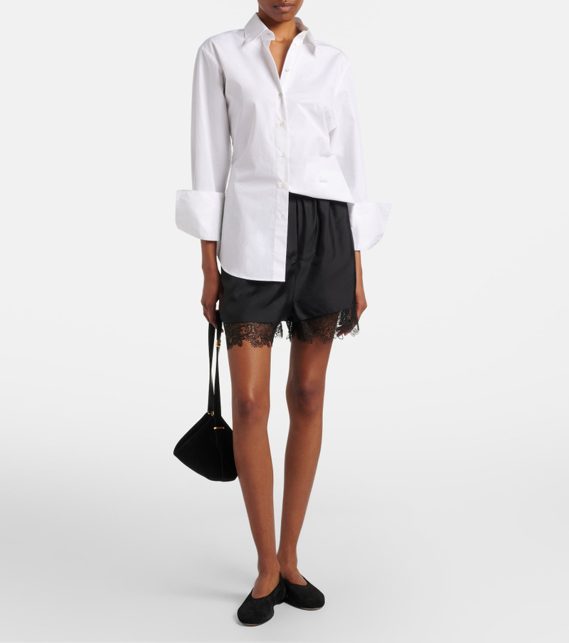 RÓHE Lace-trimmed silk shorts outlook