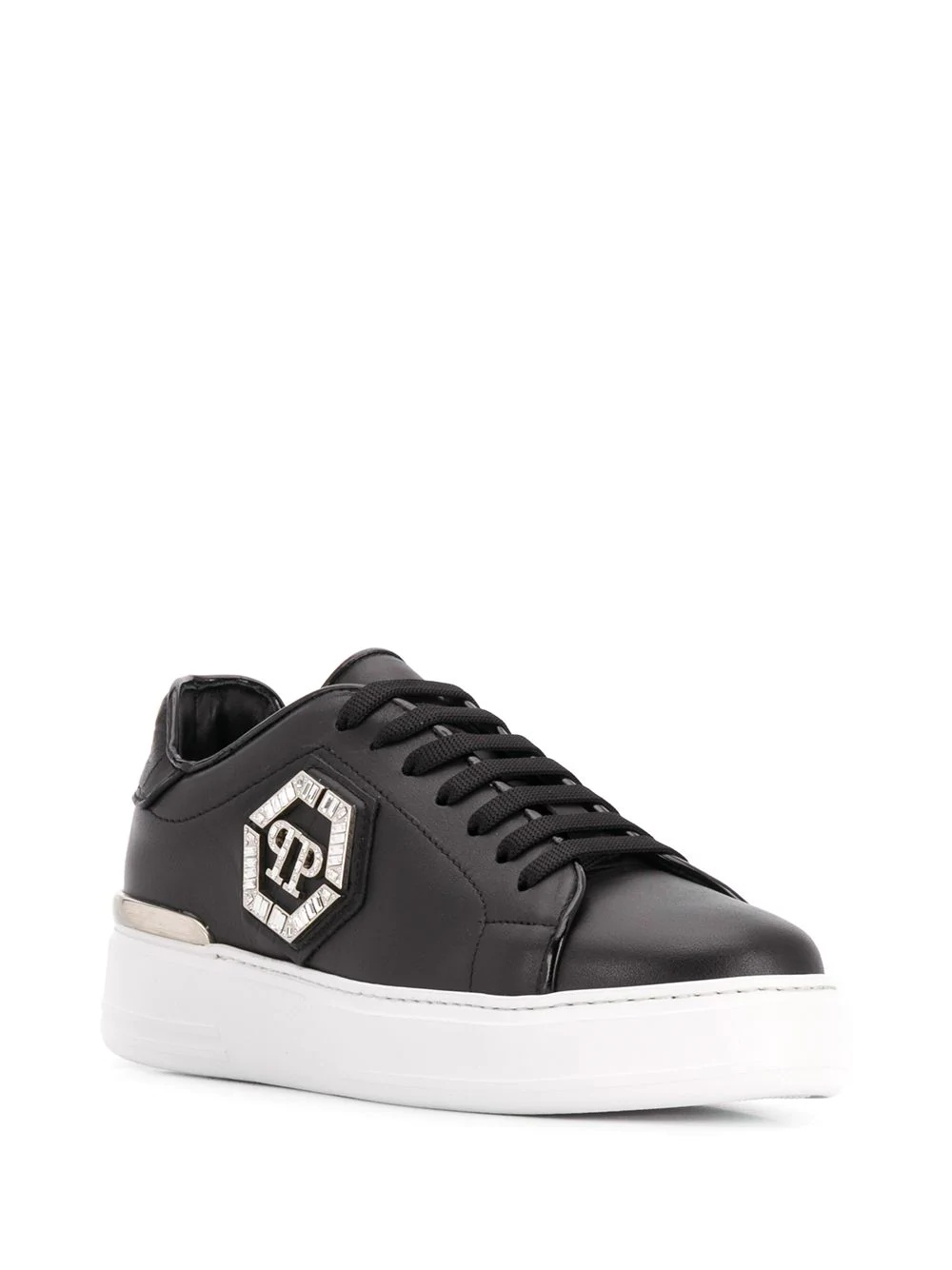 logo plaque low-top sneakers - 2