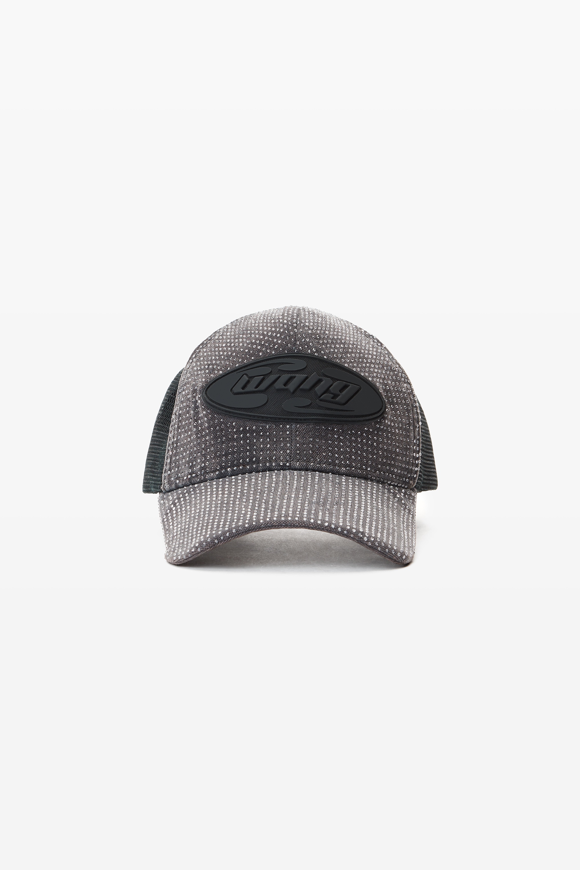 logo trucker hat in crystal hotfix and cotton canvas - 5