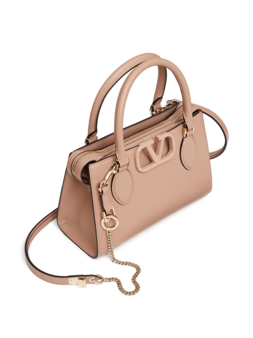 small VSling leather top-handle bag - 6
