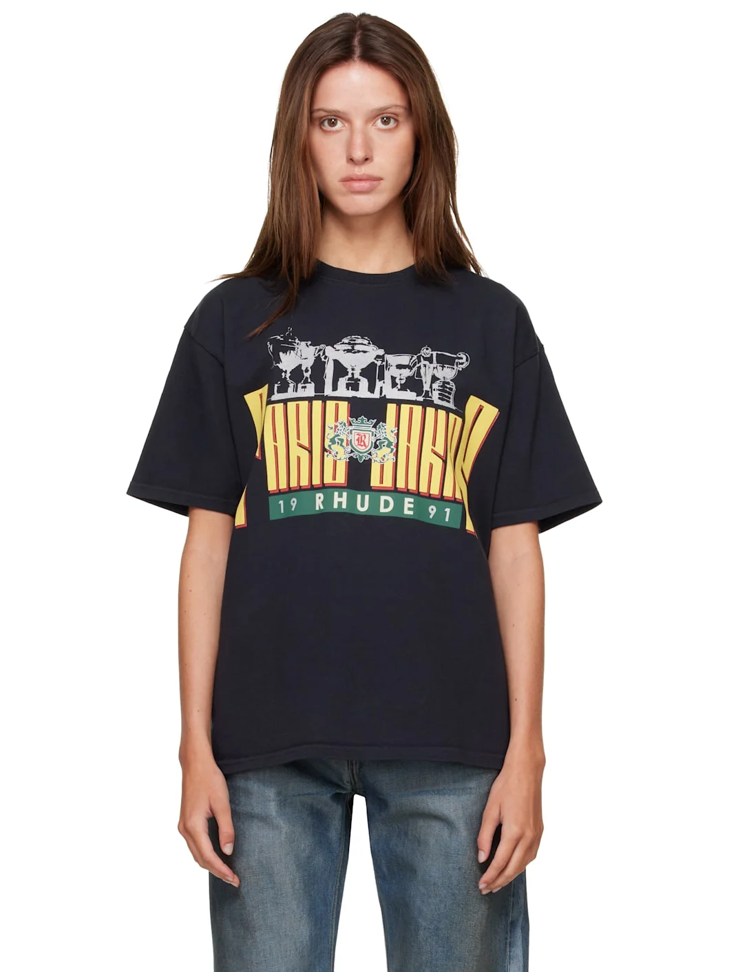 Black 'Rhude Trofeo' T-shirt - 1
