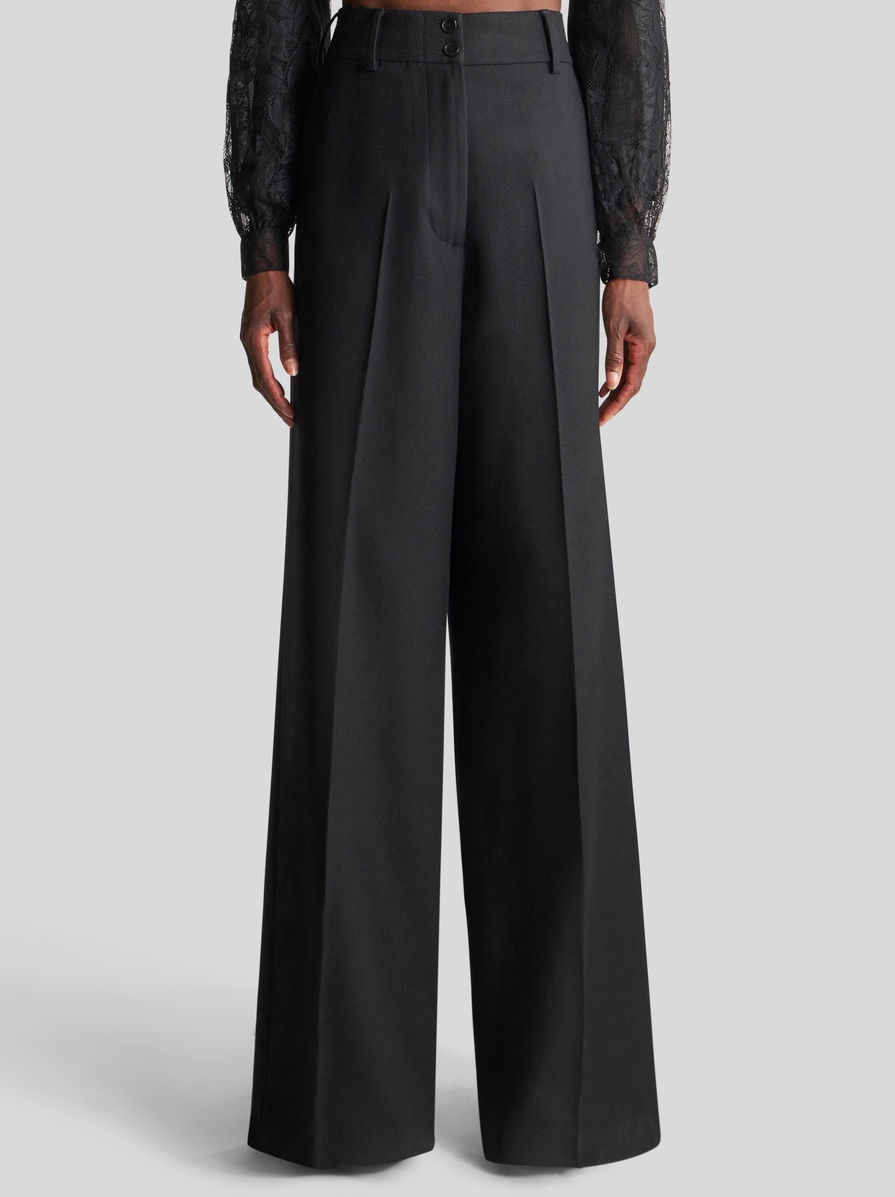 VIRGIN WOOL PALAZZO TROUSERS - 2