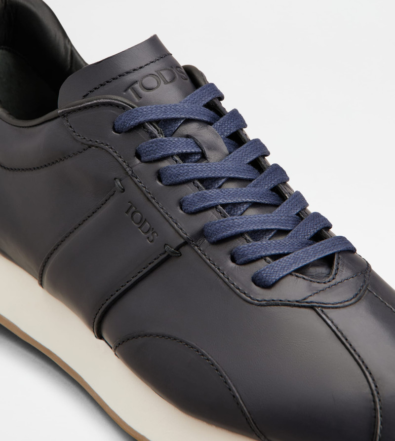 T VINTAGE SNEAKERS IN LEATHER - BLUE 5