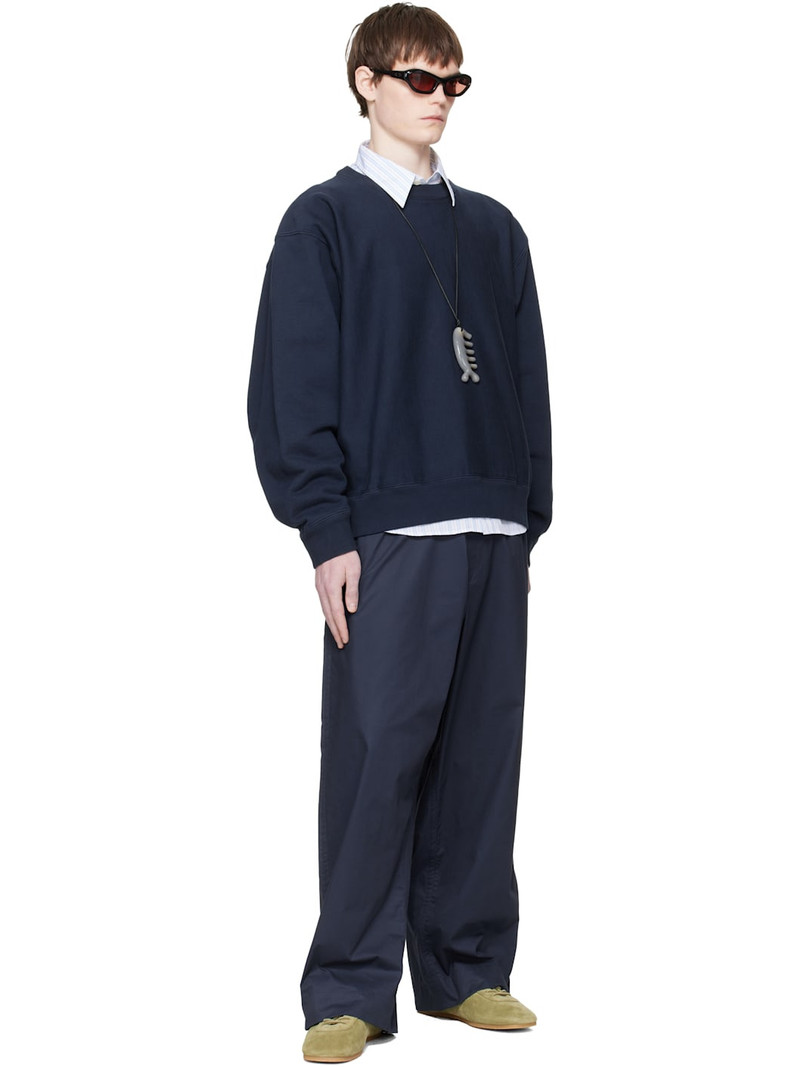 HED MAYNER Navy Drawstring Trousers outlook