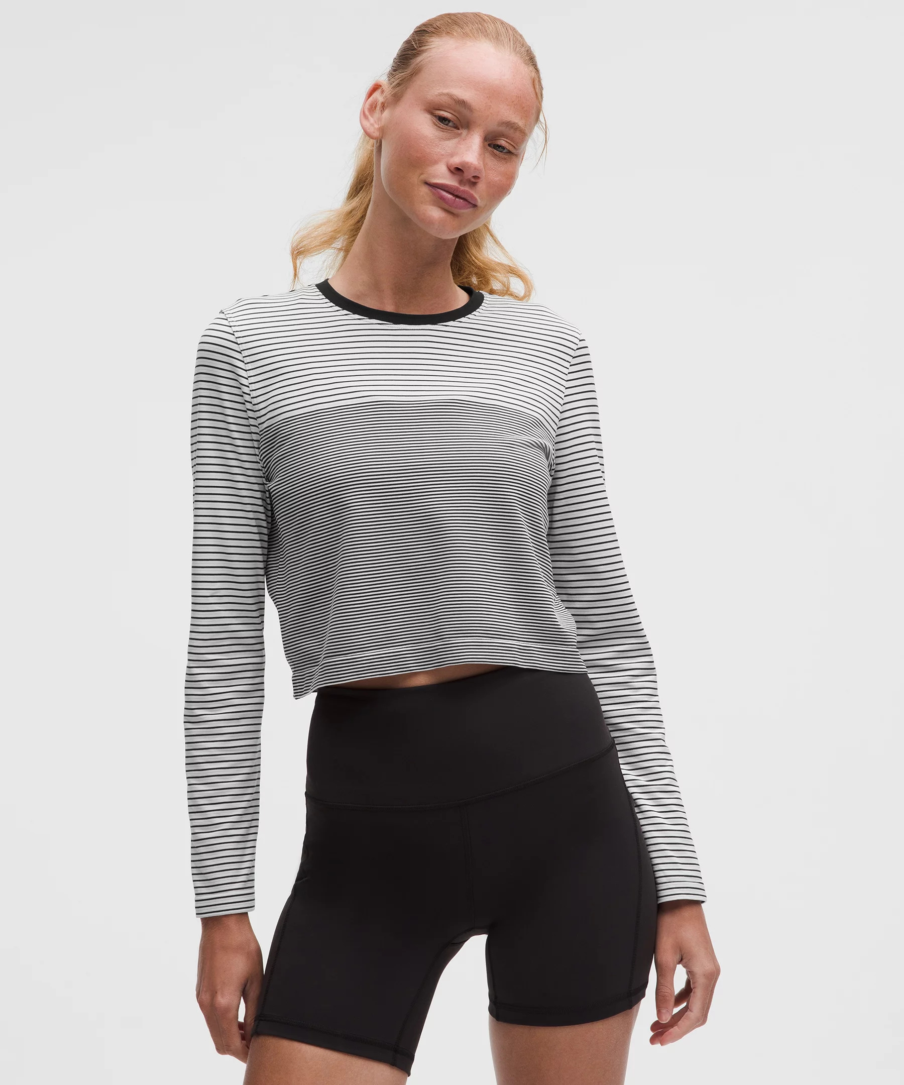 Seamless Classic-Fit Mariner Stripe Long-Sleeve Shirt - 1