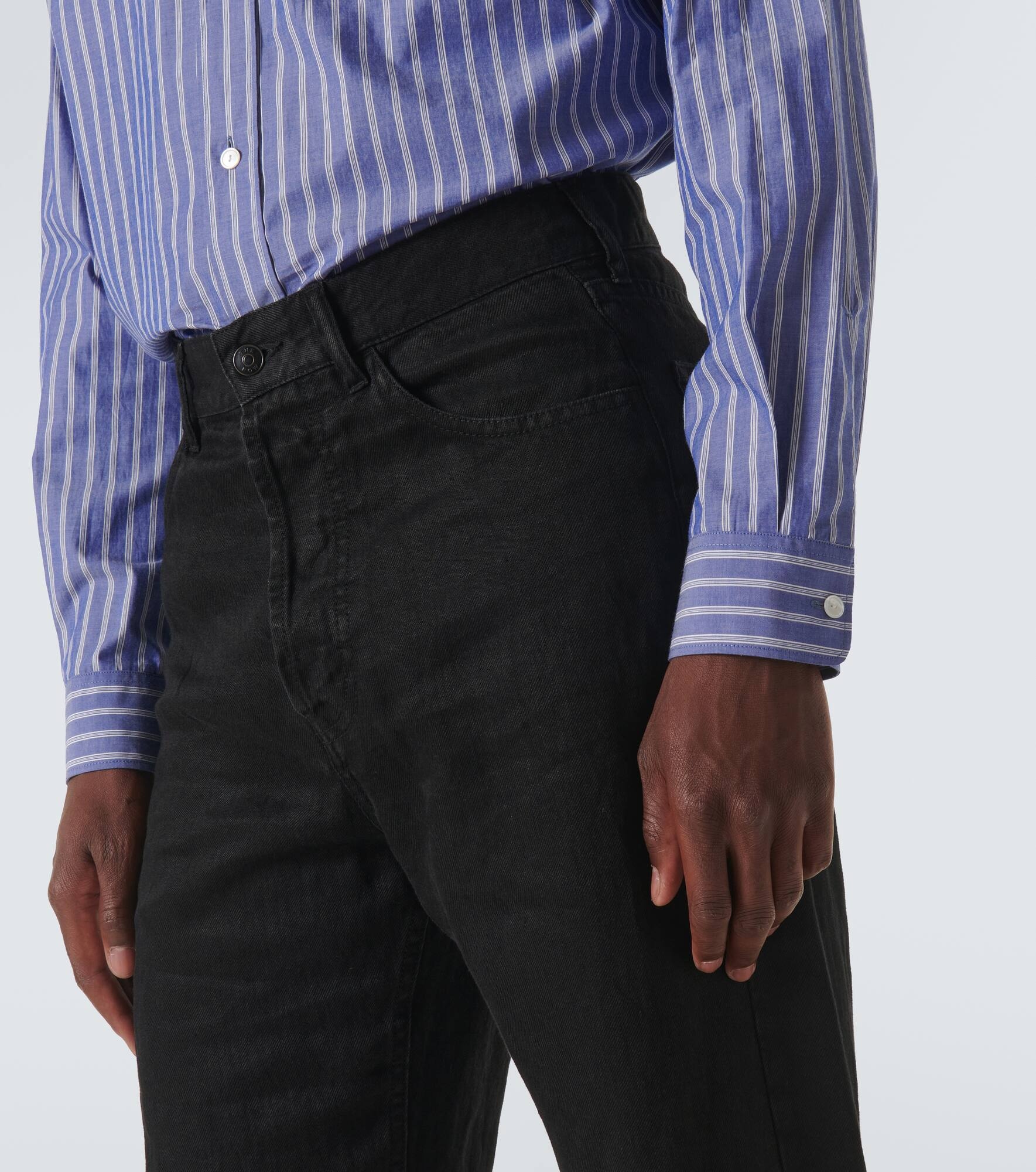 Hartley mid-rise linen straight jeans - 5