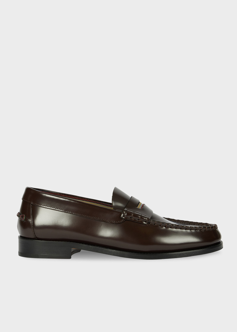 Dark Brown Leather 'Lido' Loafers 1