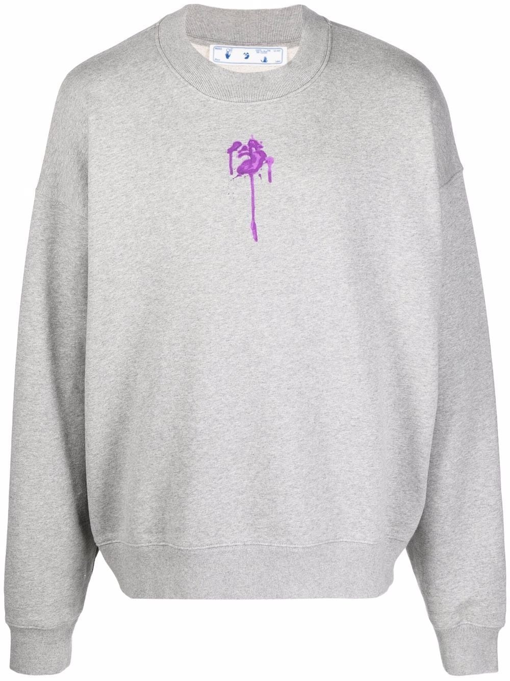 paint splatter-print sweatshirt - 1