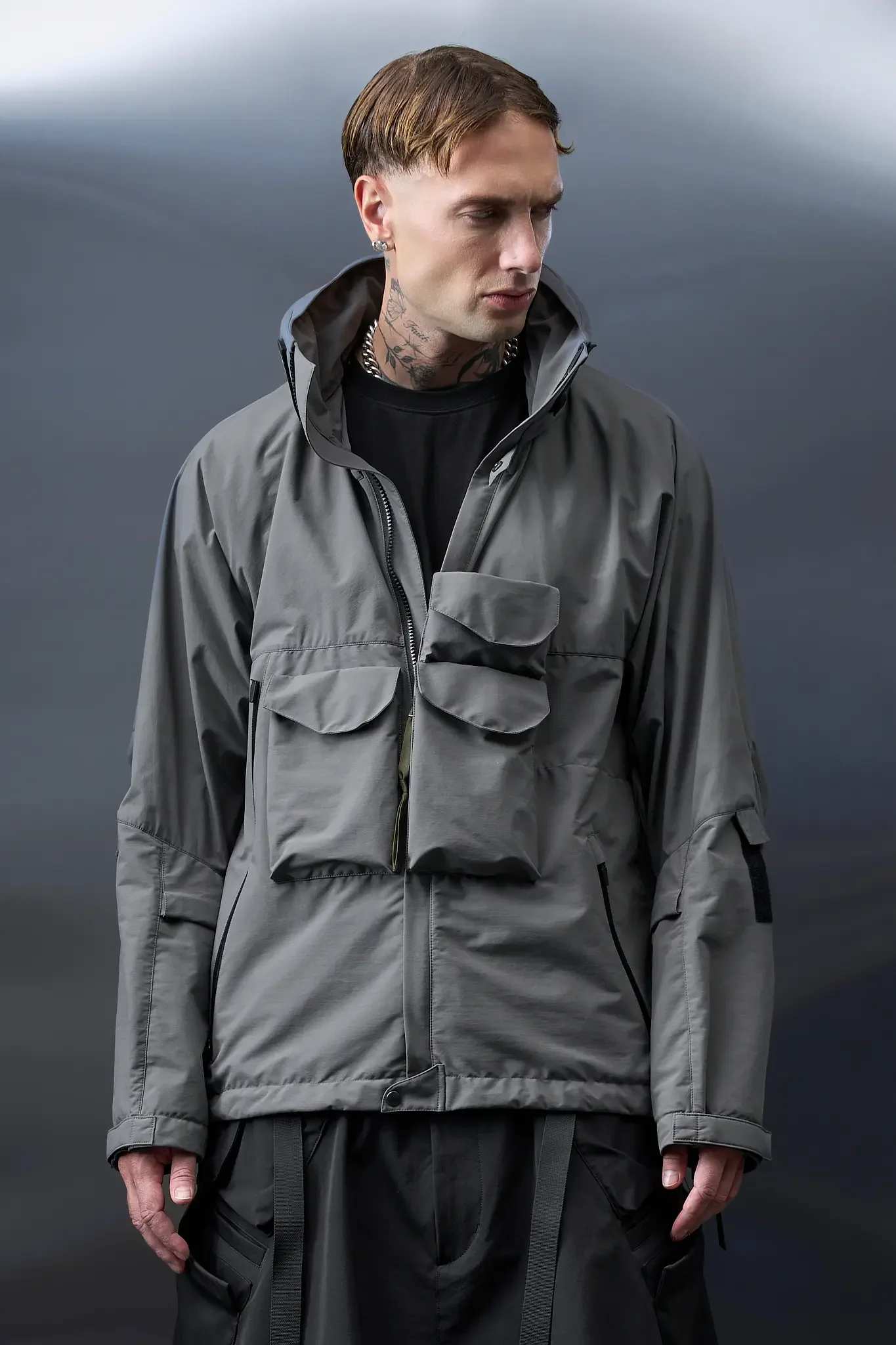ジャケット・アウター acronym J28-E size S ACRONYM J28-E Epic® Interops Jacket Gray - J28-E_FW2526 | REVERSIBLE