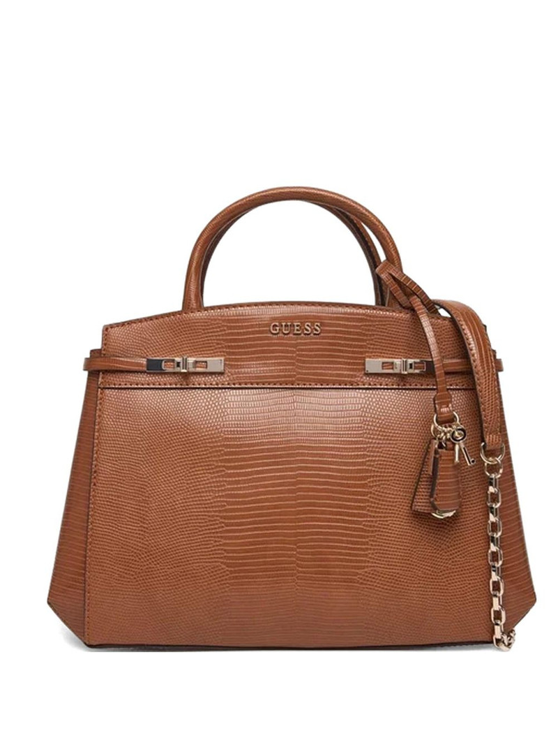reptile-effect top-handle tote bag 1