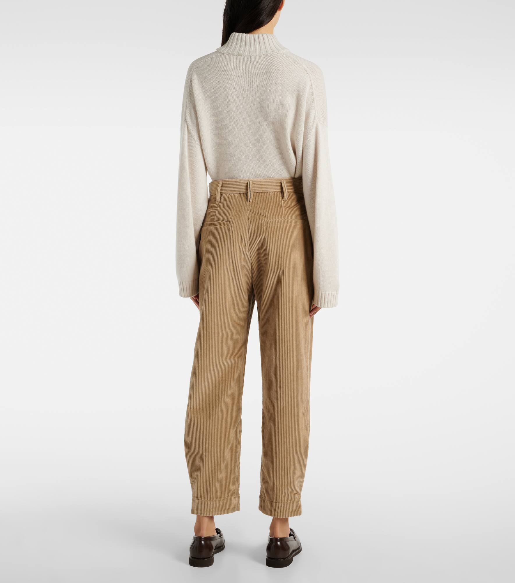 High-rise cotton cropped pants - 3