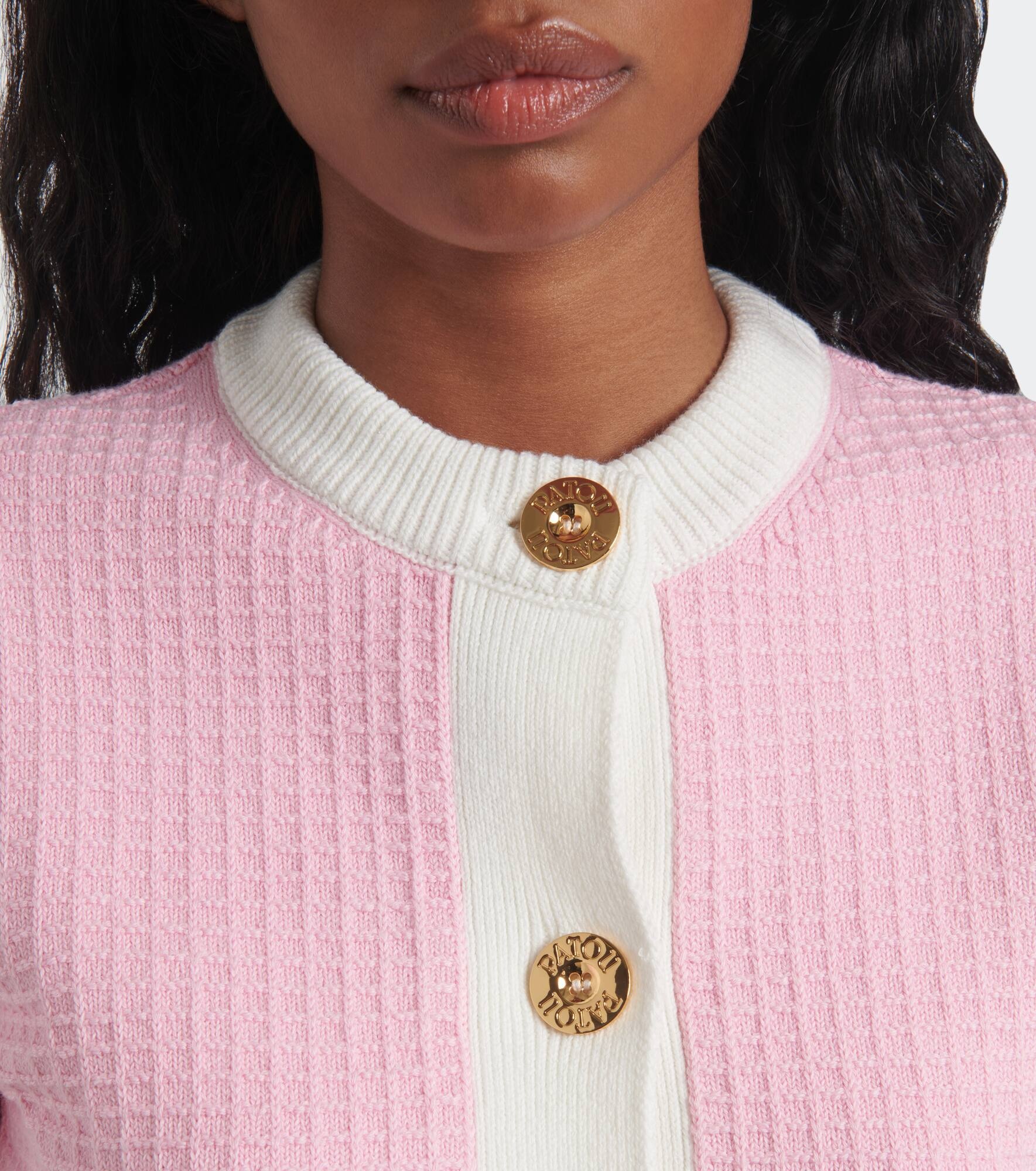 Waffle-knit cotton cardigan - 5