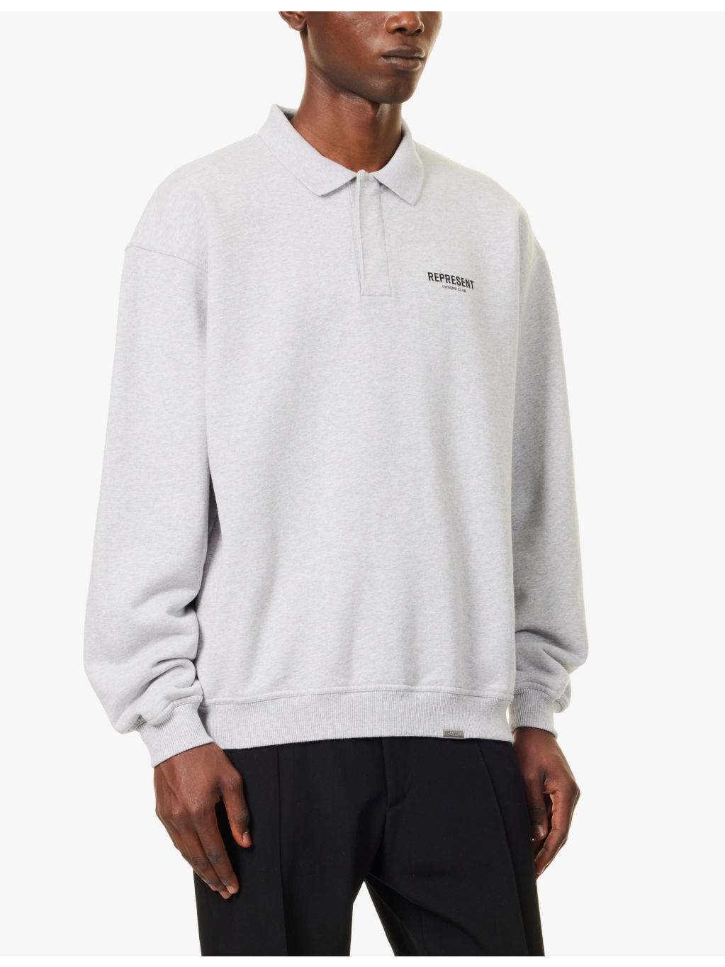 Owners Club polo collar relaxed-fit cotton-jersey sweatshirt - 3