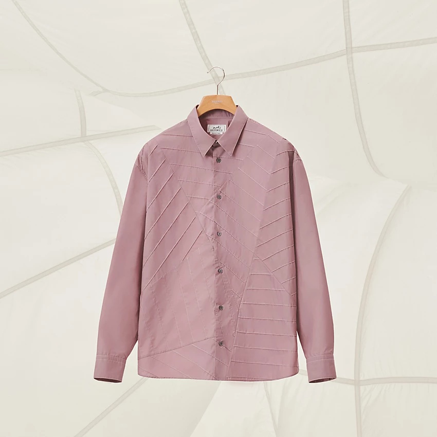 Boxy fit shirt with Emile collar - 5