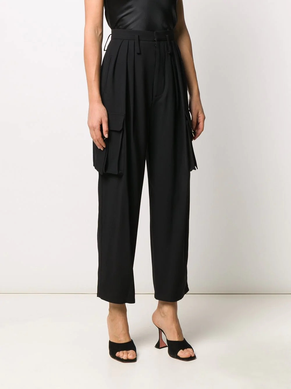 utility pockets high-waisted trousers - 3