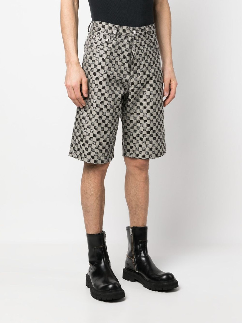 monogram-print cotton-blend shorts 3