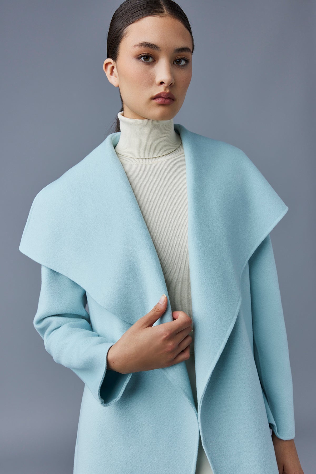 MAI-CN Double-face wool wrap coat - 5