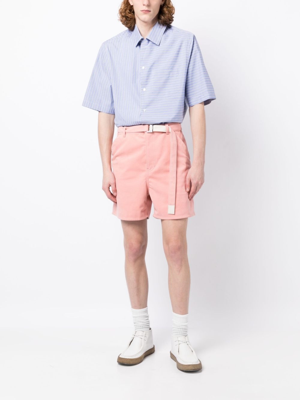 belted thigh-length shorts - 2