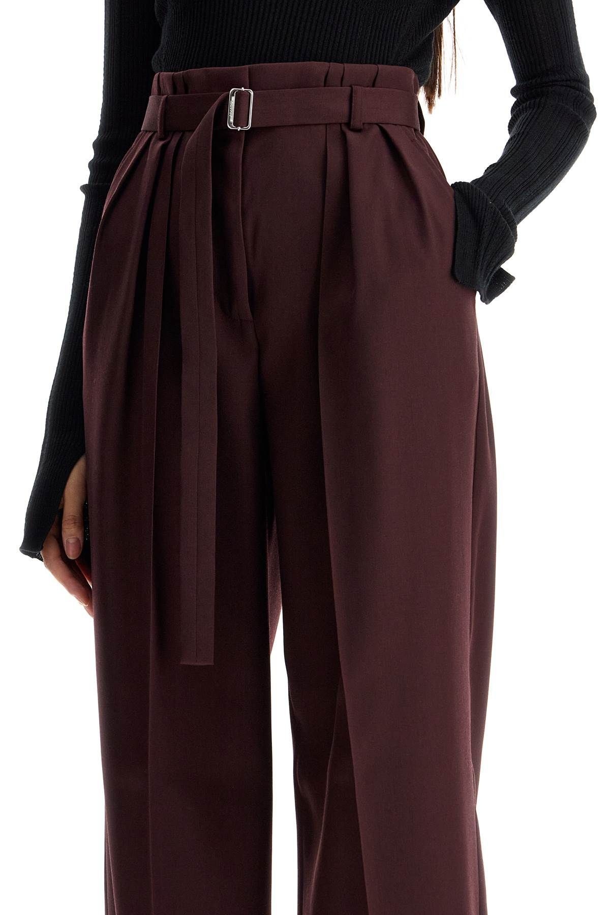 WIDE-LEG PANTS WITH BELT - 5