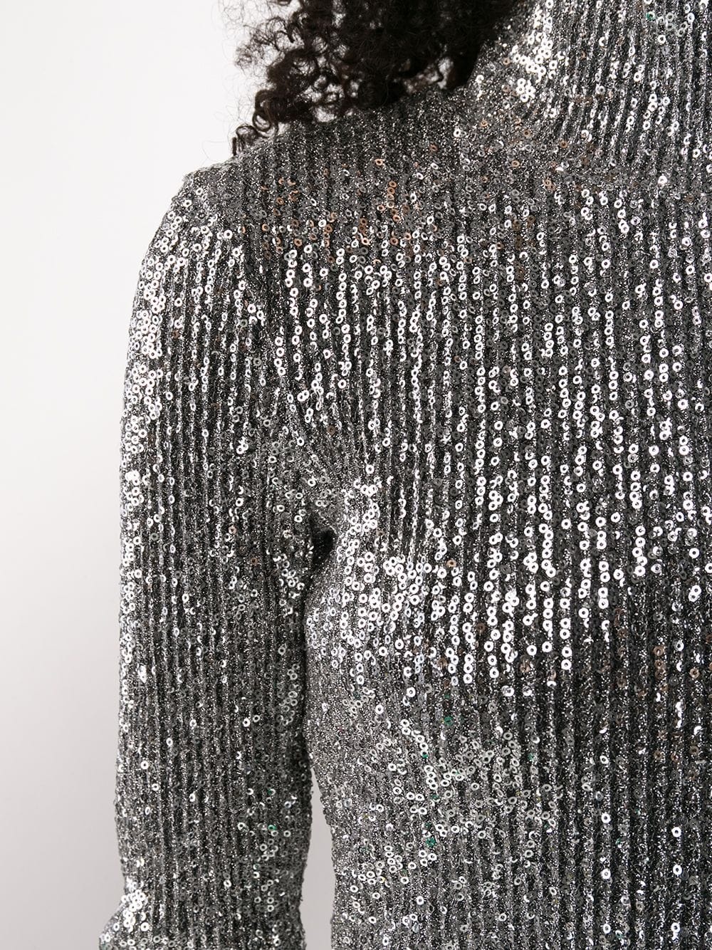 sequinned turtle neck top - 5