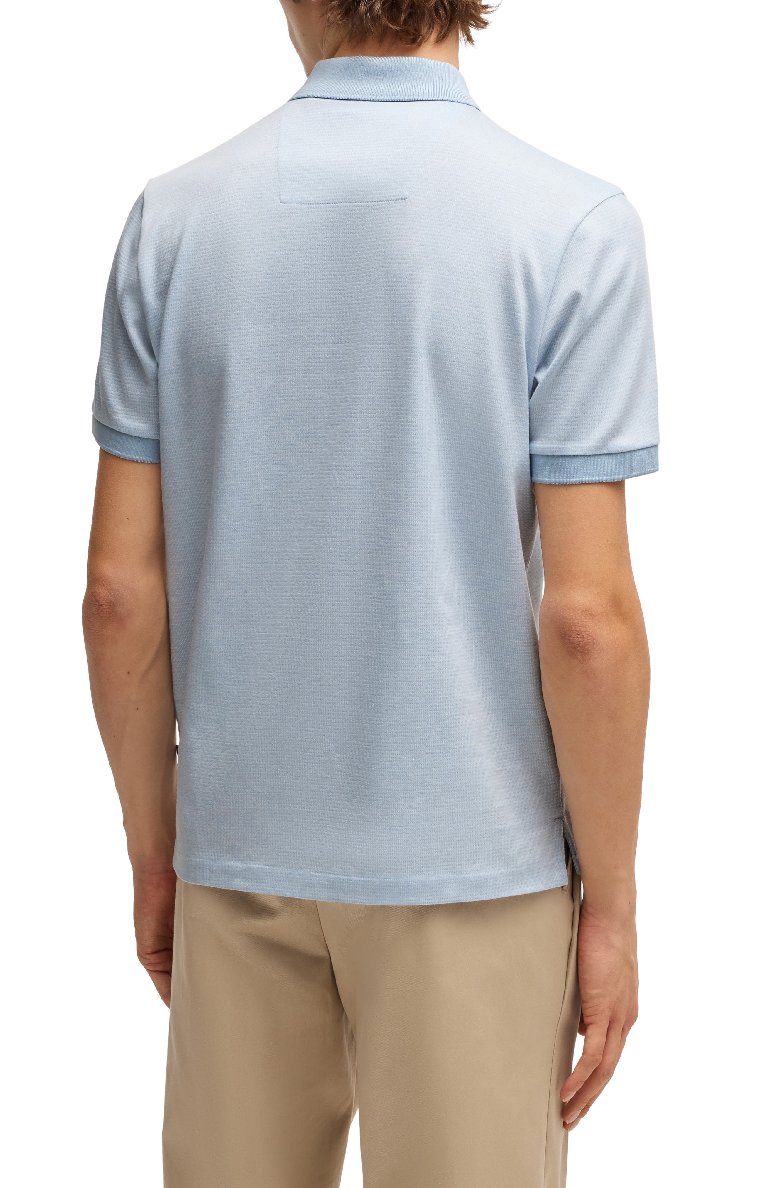 BOSS Parlay Cotton Piqué Polo in Light Blue at Nordstrom - 2