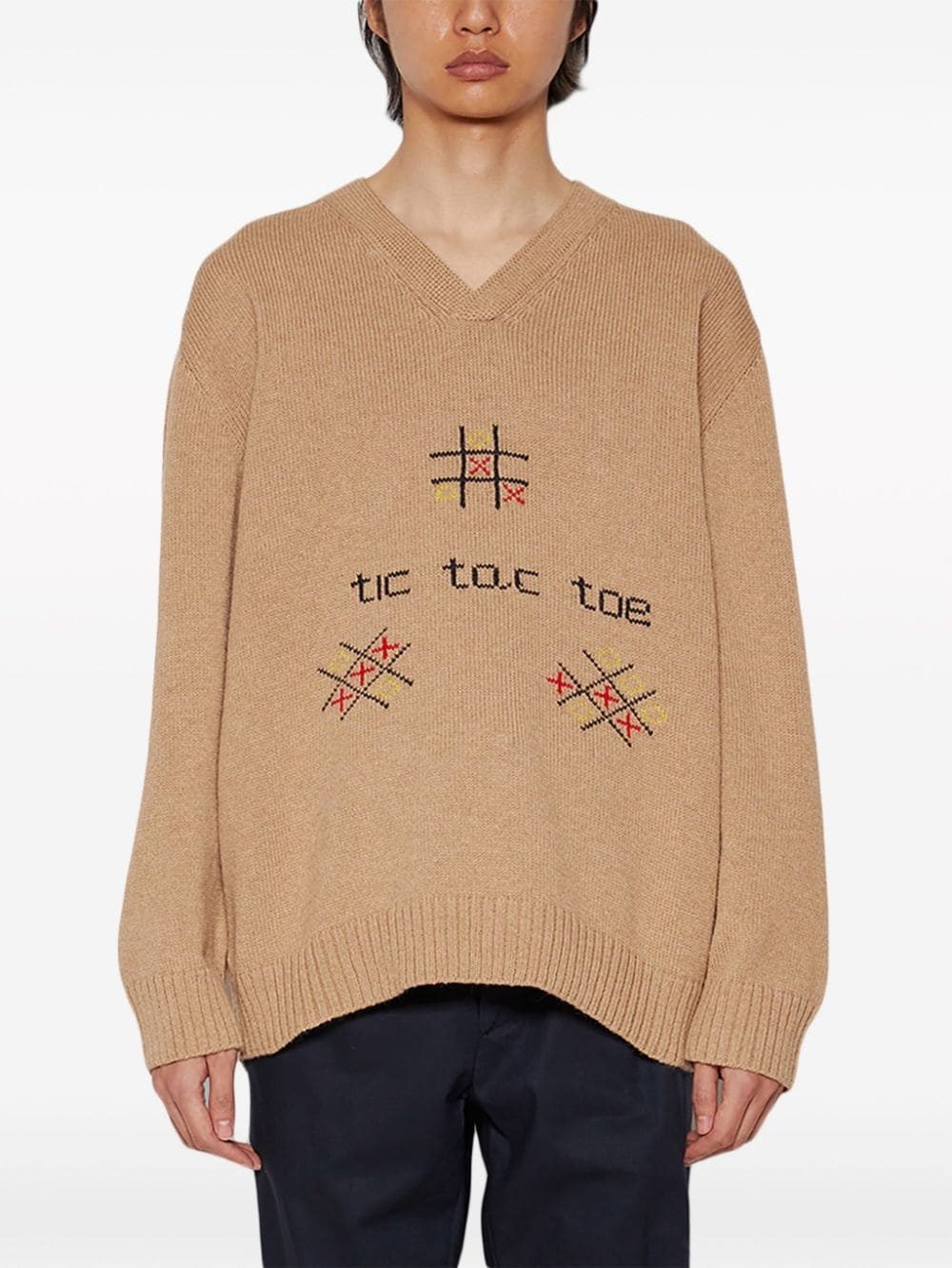 Tic-tac-toe wool jumper - 3