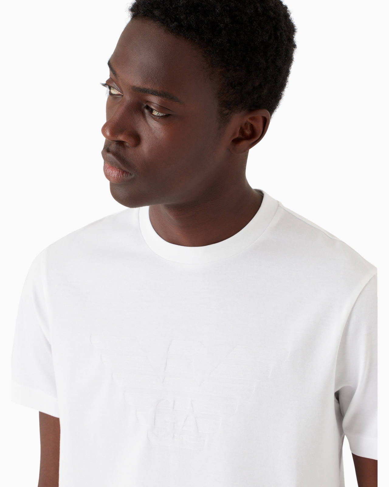 Jersey T-shirt with jacquard logo - 6