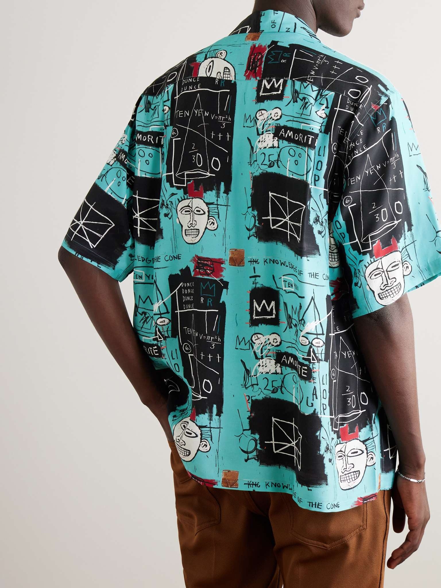 + Jean-Michel Basquiat Convertible-Collar Printed Crepe Shirt - 3