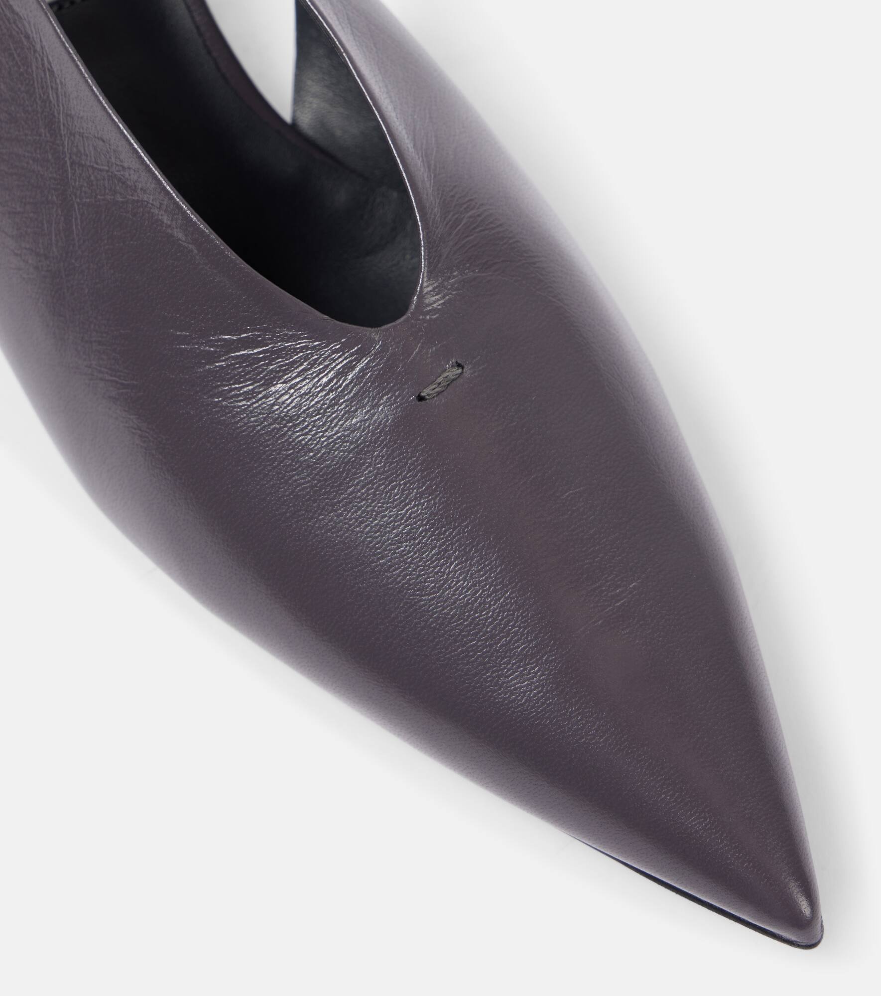Leather slingback pumps - 5