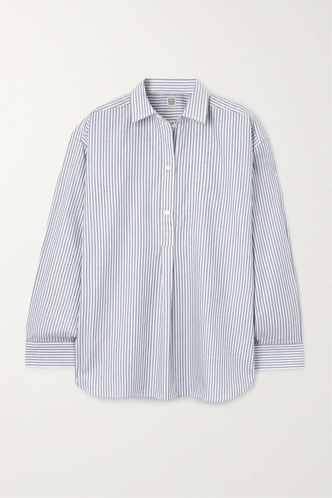 Striped cotton-poplin shirt - 1