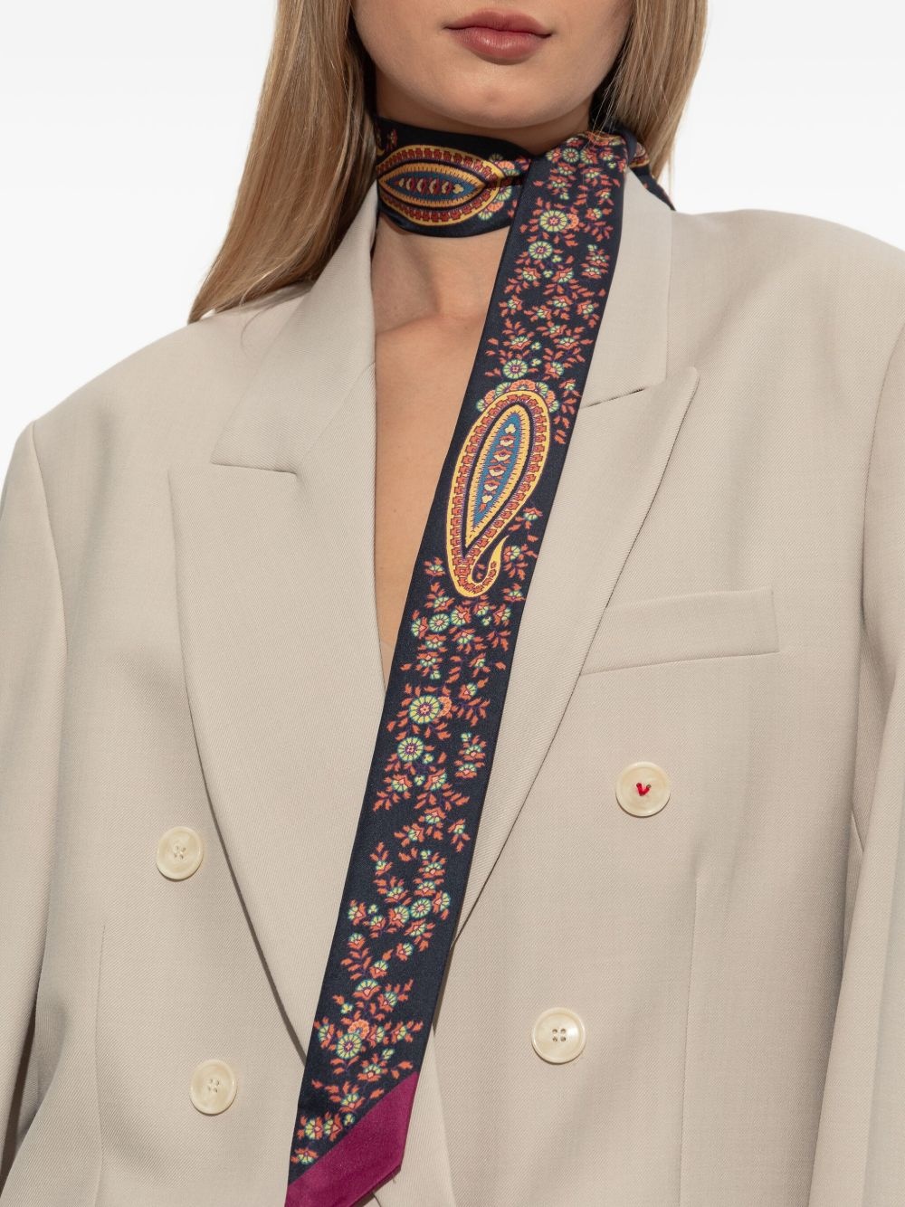 paisley-print silk scarf - 4
