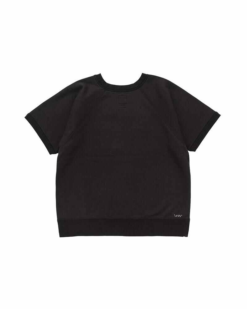 RAGLAN SWEAT S/S (SEA ISLAND) W BLACK - 2