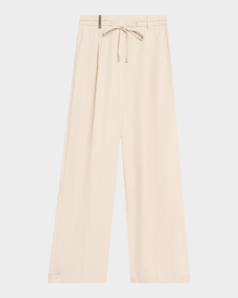 Wide-Leg Drawstring Pants 1