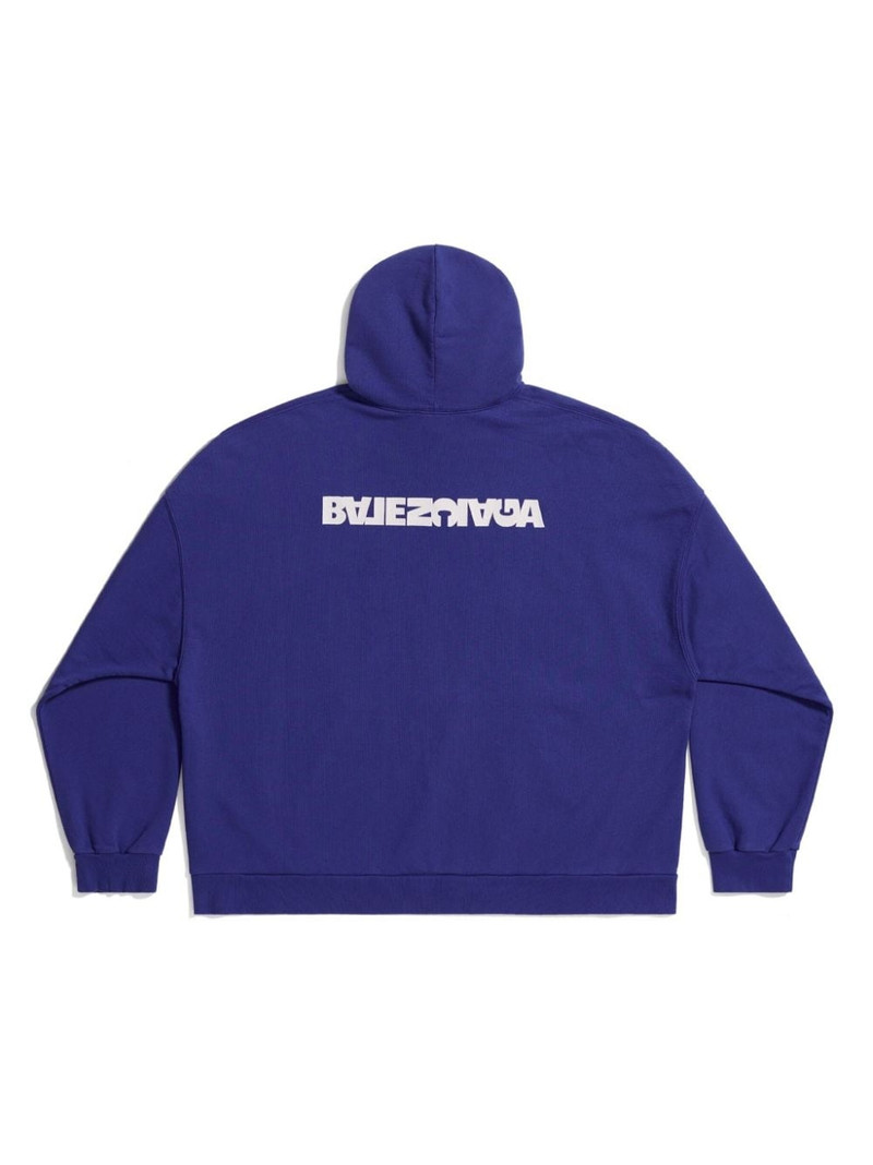 BALENCIAGA logo-print cotton hoodie outlook
