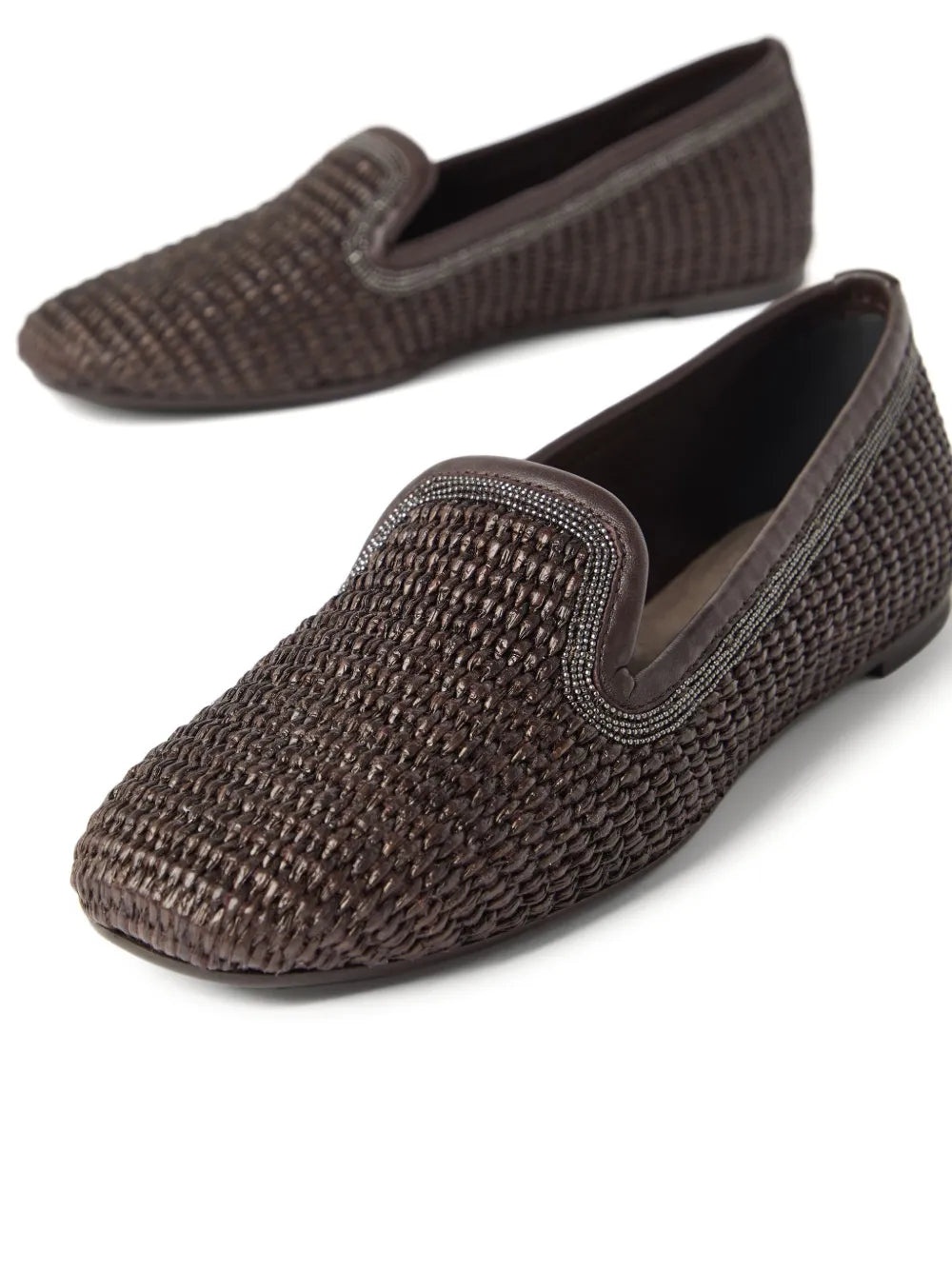 Brunello Cucinelli Women Slippers With Woven Design - 5