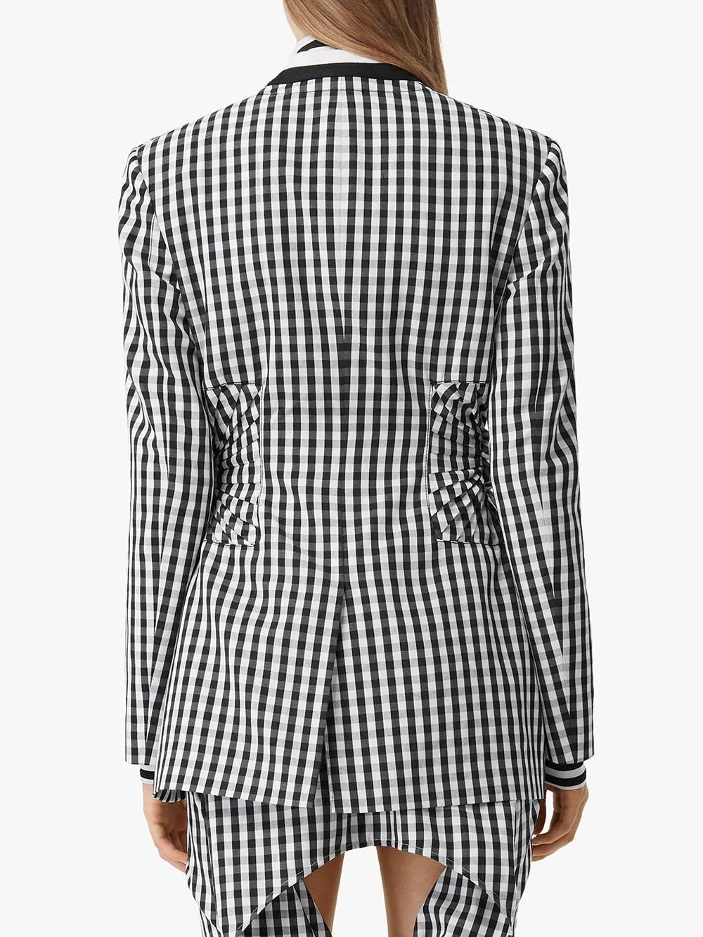 gingham tailored blazer - 4