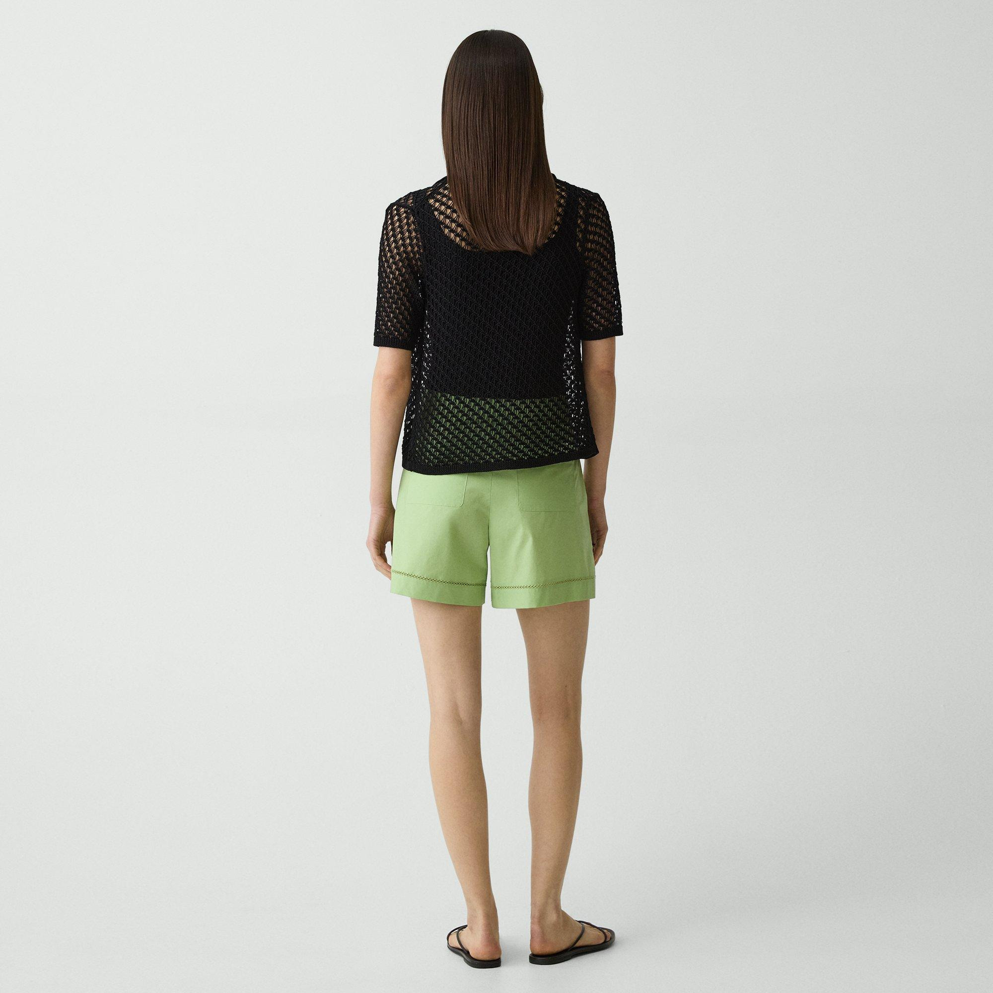 Eyelet Short in City Poplin - 4