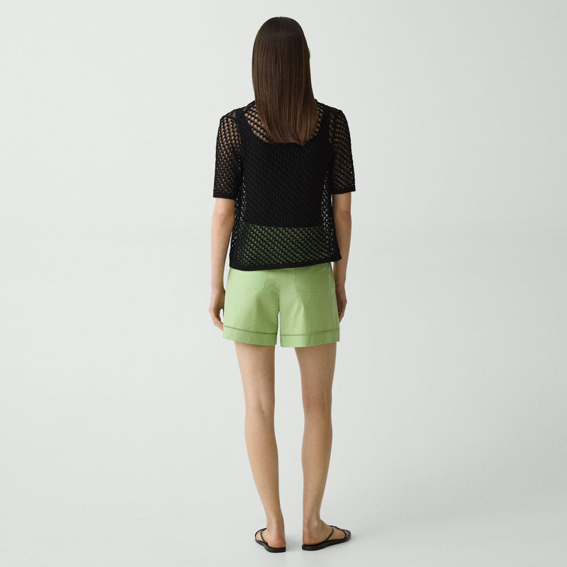 Theory Eyelet Short in City Poplin outlook