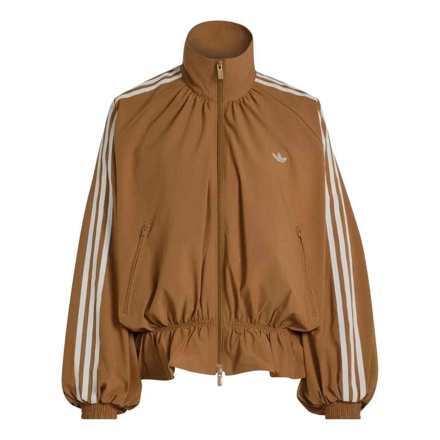 (WMNS) adidas Blousy Oversized Track Top Asia Sizing 'Brown Desert' LG3961 - 1