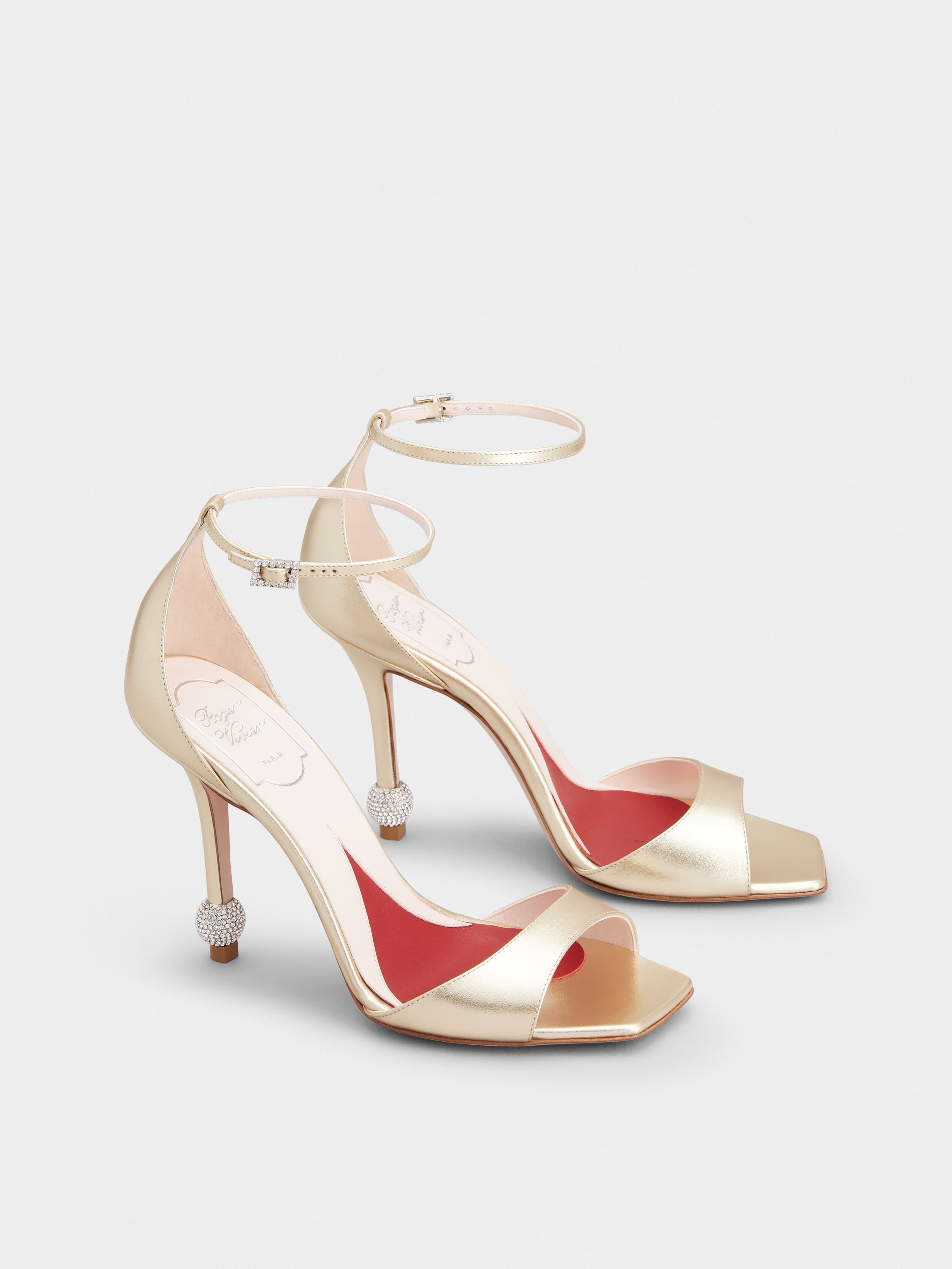 Jewel Heel Sandals in leather - 2
