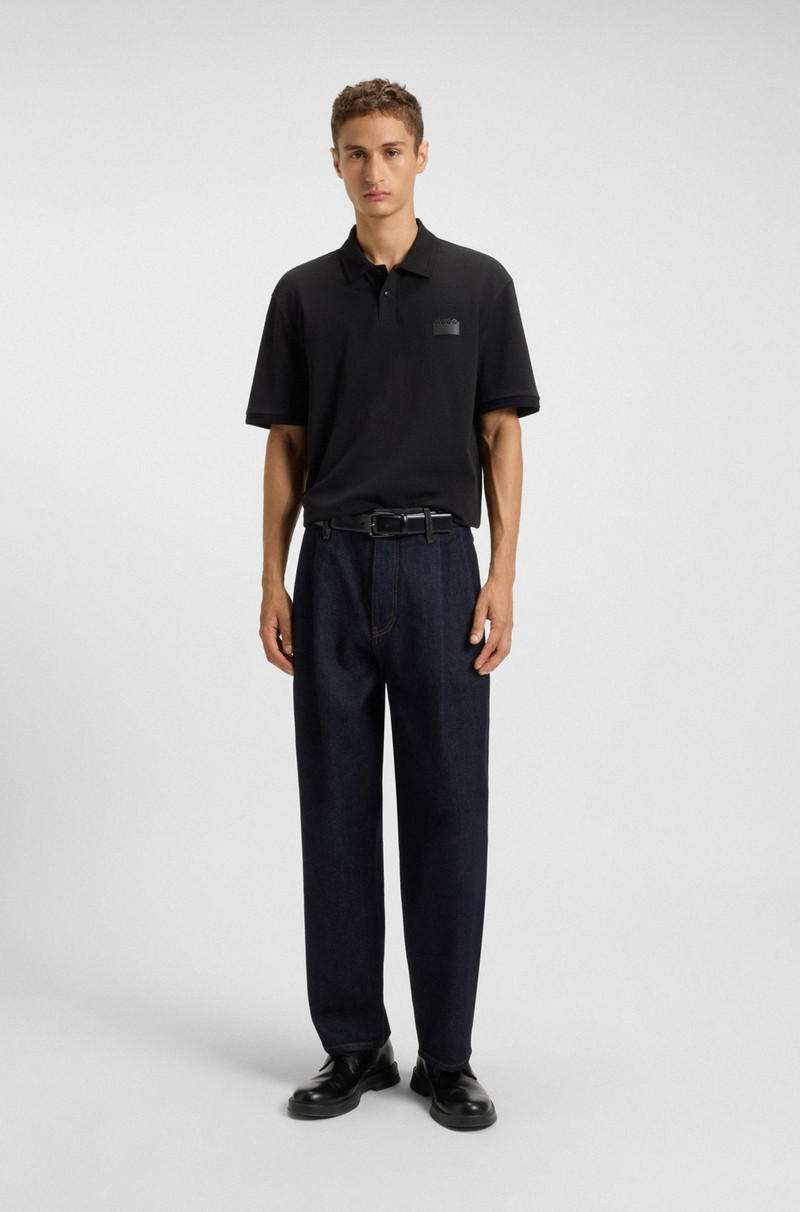 HUGO SPLIT-LOGO RELAXED-FIT POLO SHIRT IN COTTON PIQUÉ outlook