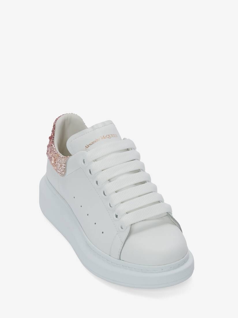 Oversized Sneaker in White/pink - 5