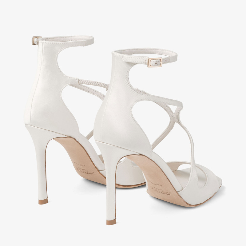 JIMMY CHOO Azia 95
Ivory Satin Sandals outlook
